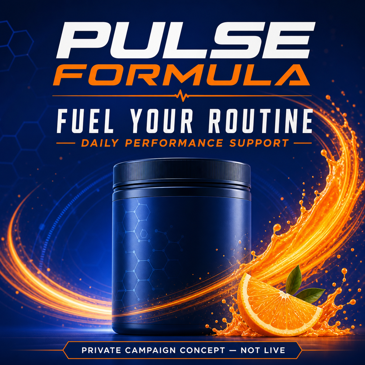 Fictional supplement campaign concept